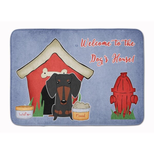Carolines Treasures Dog House Dachshund Black and Tan Machine Washable Memory Foam Mat BB2886RUG - main